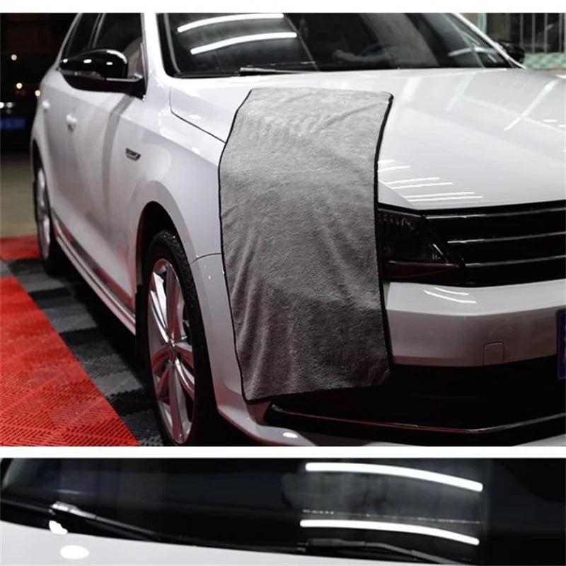 Car Cleaning Towel Upgraded Microfiber Ultra-Soft Auto Wash Towels Super Absorbent Scratch-Free Drying Cloth 40x100cm