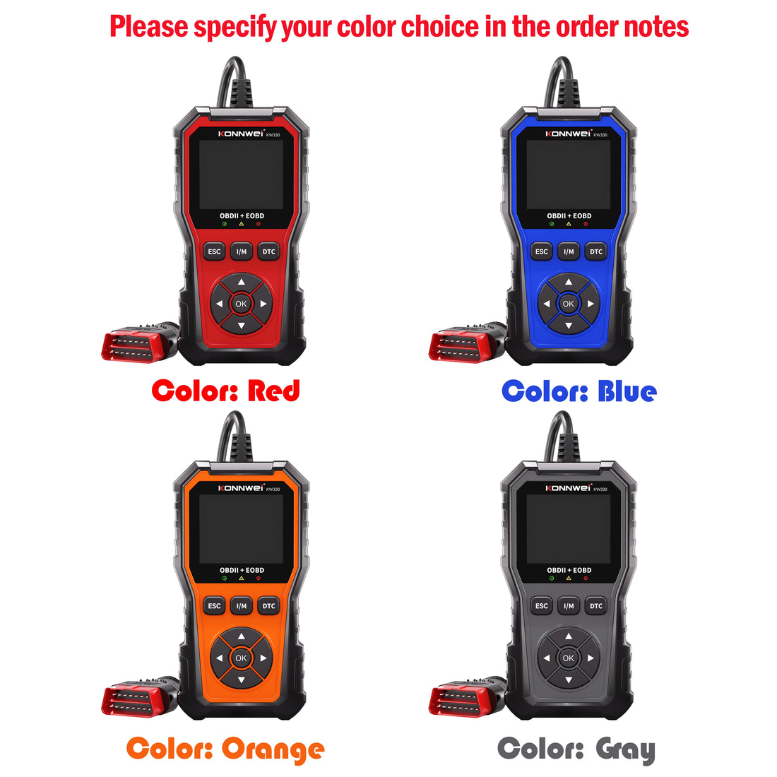 KONNWEI KW330 OBD2 Scanner & Battery Tester – 2.8" Colour Screen – image 6