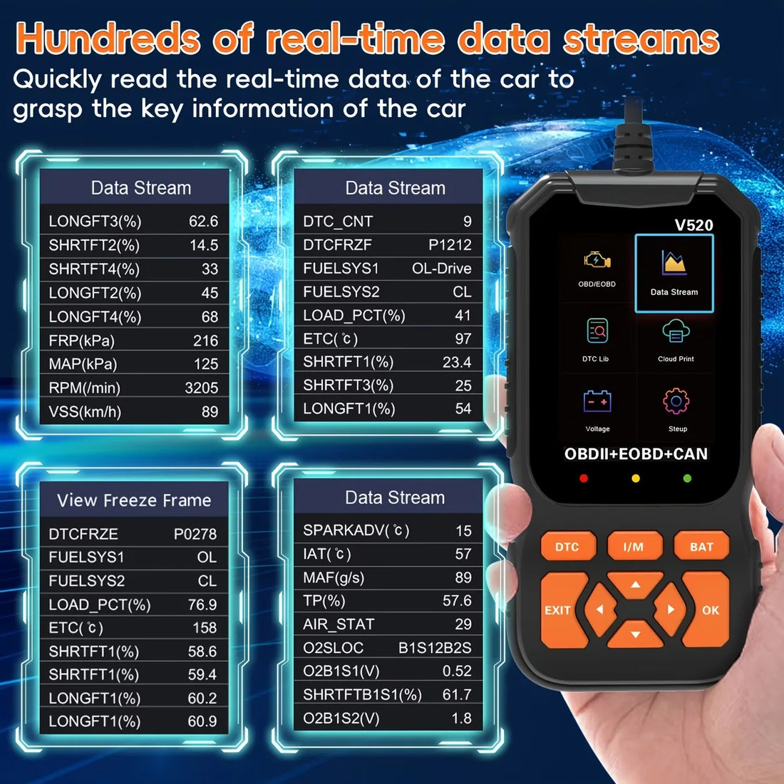V520 OBD2 Code Reader – Compact Car Diagnostic Scanner – image 6