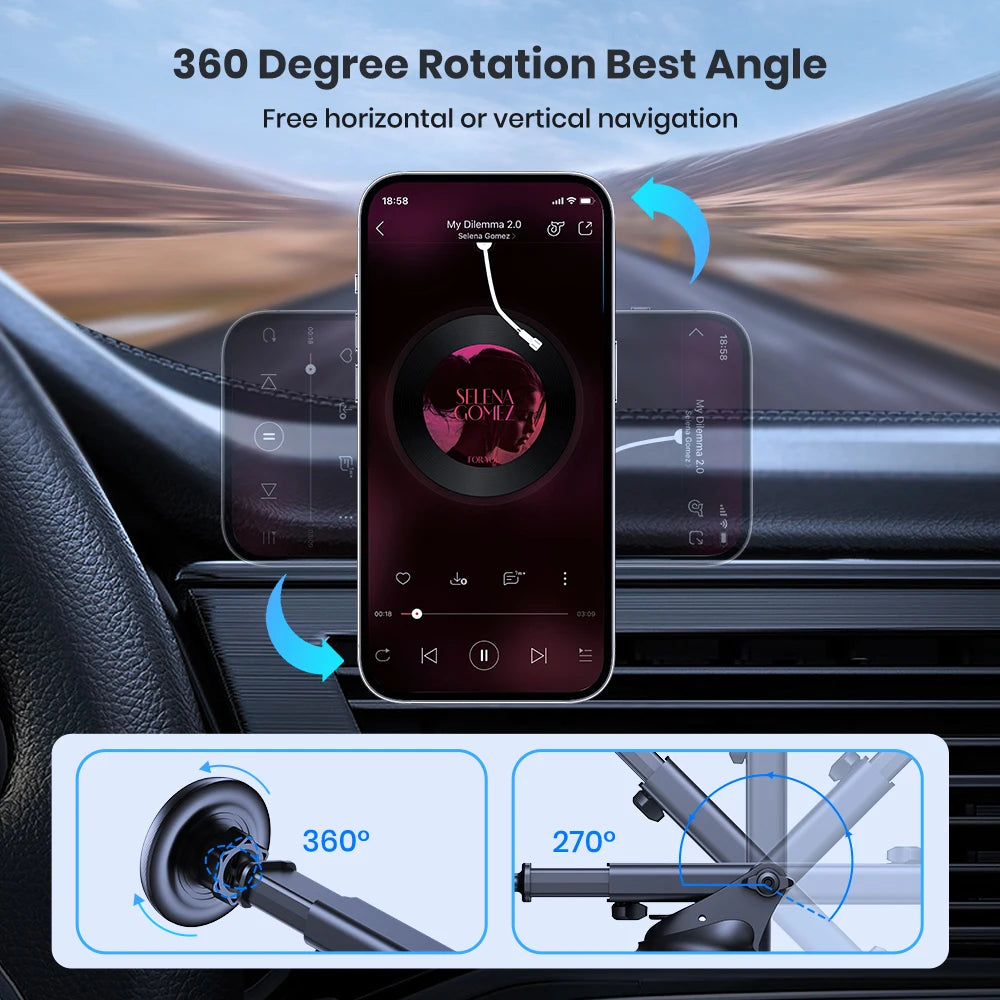 TOPK Magnetic Car Phone Holder for MagSafe iPhone – Dashboard Mount – image 5