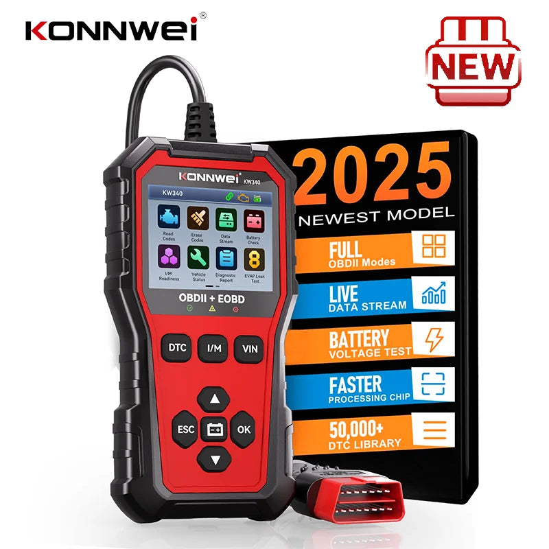 KONNWEI KW340 OBD2/EOBD Scanner – Battery, O2 & Live Data Tests – image 7