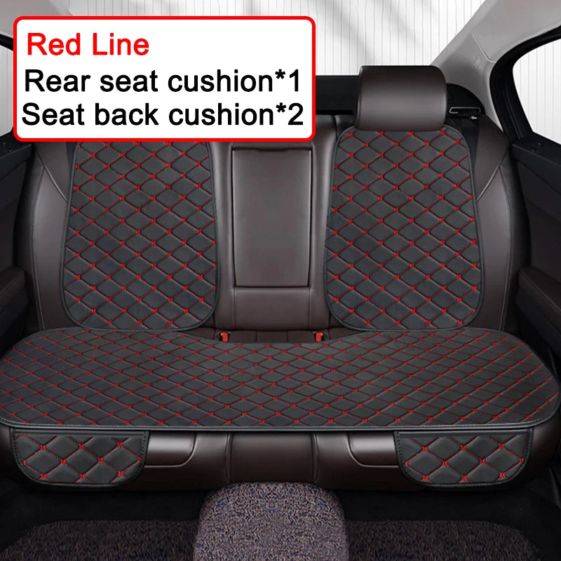 Universal Car Seat Covers Pu Leather Fashion Car Front and Rear Seat Cushions Car Seat Protector Four Seasons Auto Accessories