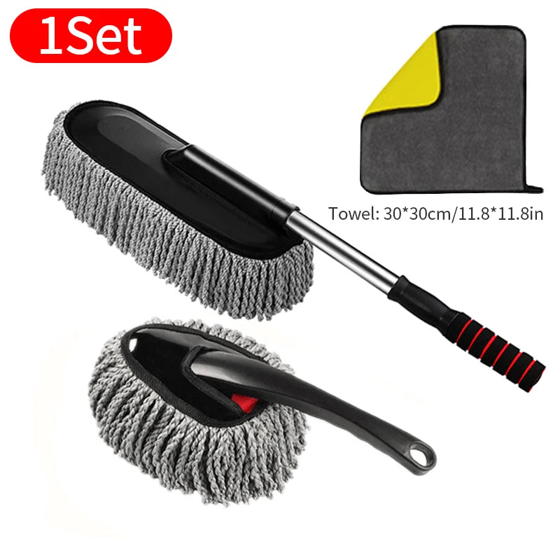 SEAMETAL Microfiber Car Wash Mop & Duster Kit – Extendable Handle – image 9