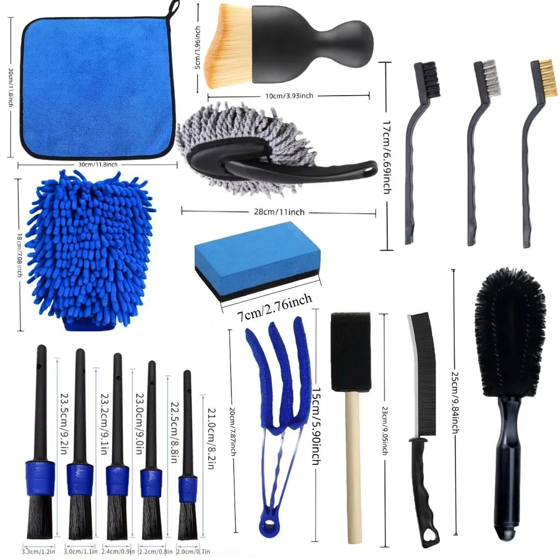 Car Detailing Brush Set – 16 or 20 Pieces for Vents, Seats & Wheels – image 5