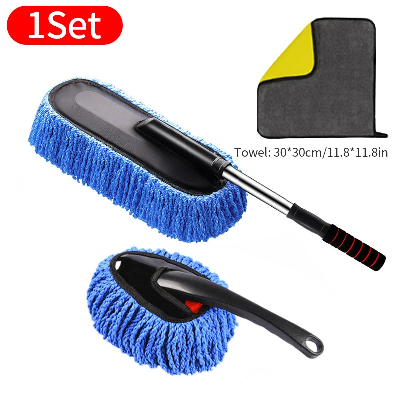 SEAMETAL Microfiber Car Wash Mop & Duster Kit – Extendable Handle – image 8