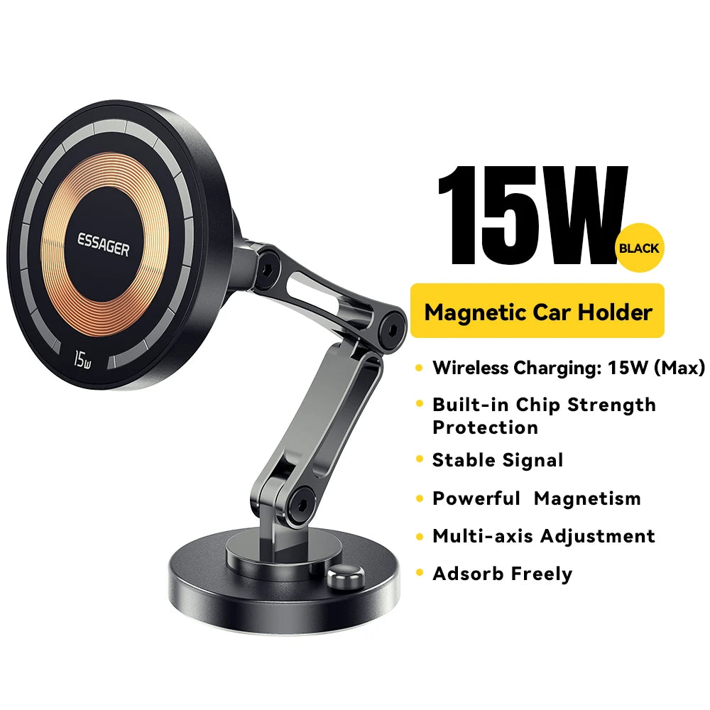 Essager Magnetic Car Phone Mount – Optional 15W Wireless Charging – image 7