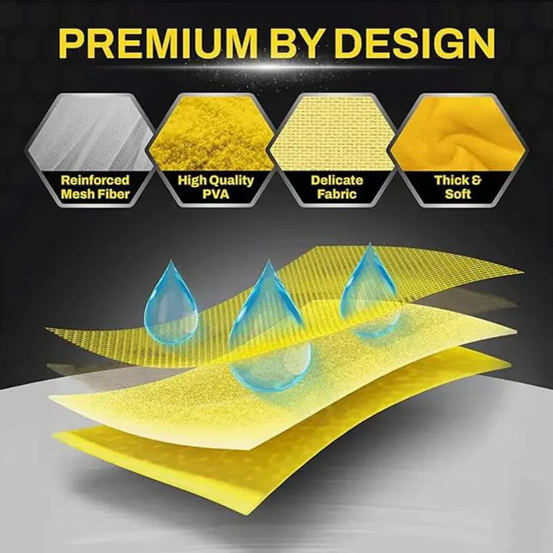 ISGTDRM Wash Car Towel Premium Quick-Dry Towel Ultra Absorbent Scratch-Free Reusable For Auto Maintenance Soft Deerskin Cloth