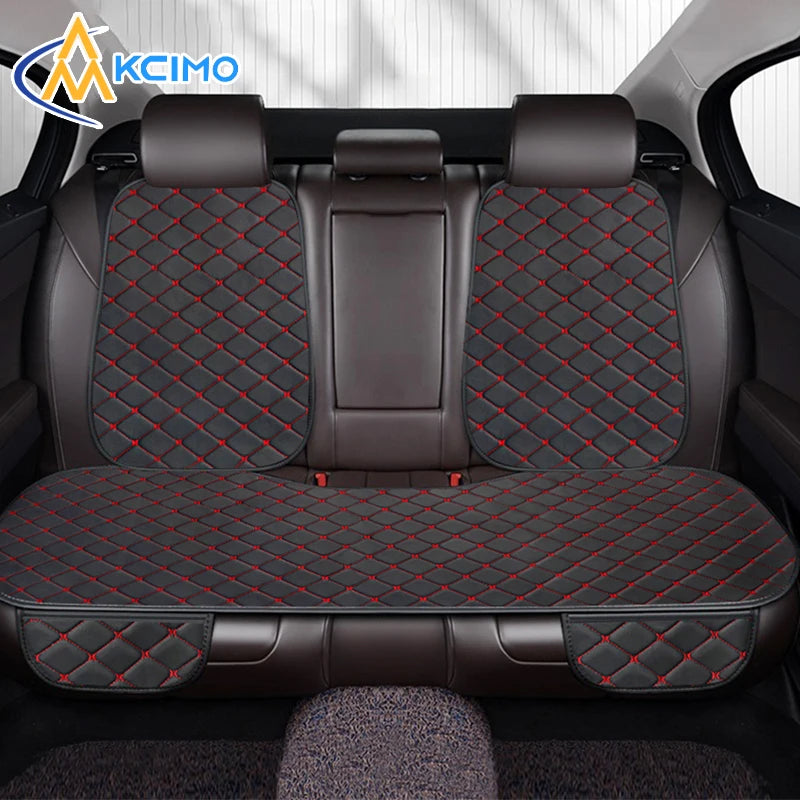 Universal Car Seat Covers Pu Leather Fashion Car Front and Rear Seat Cushions Car Seat Protector Four Seasons Auto Accessories