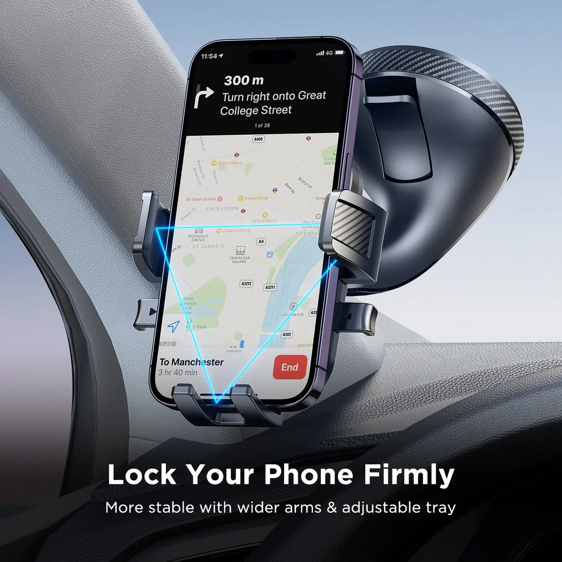 Joyroom Strong Suction Phone Holder – 360° Dashboard & Windshield Mount – image 4