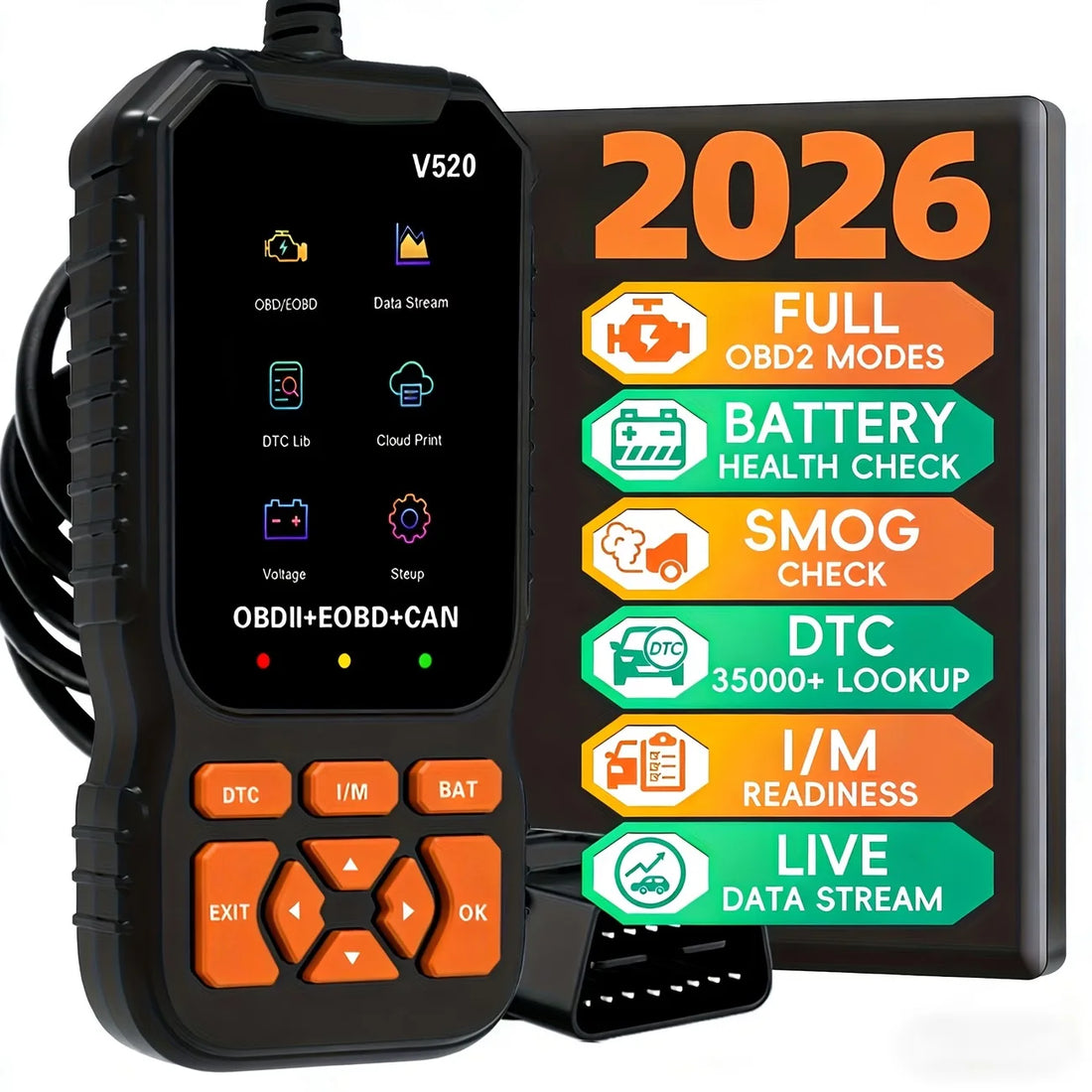 V520 OBD2 Code Reader – Compact Car Diagnostic Scanner – image 2