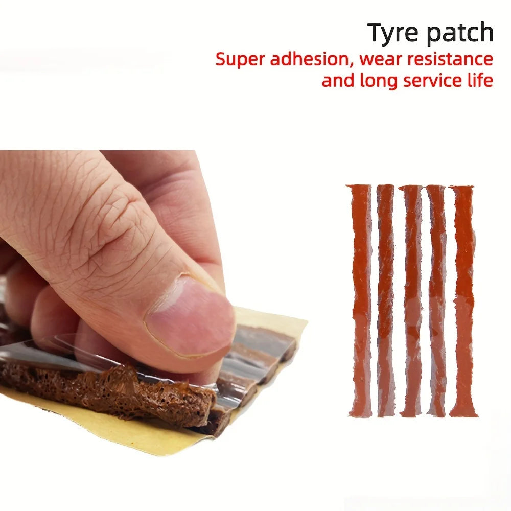 42-Piece Tire Puncture Repair Kit – Plugs, Tools & Glue – image 6
