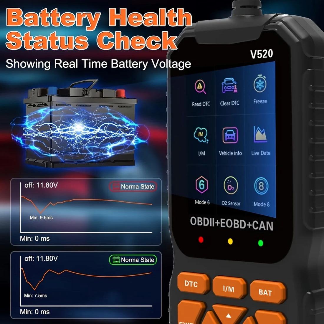 V520 OBD2 Code Reader – Compact Car Diagnostic Scanner – image 8