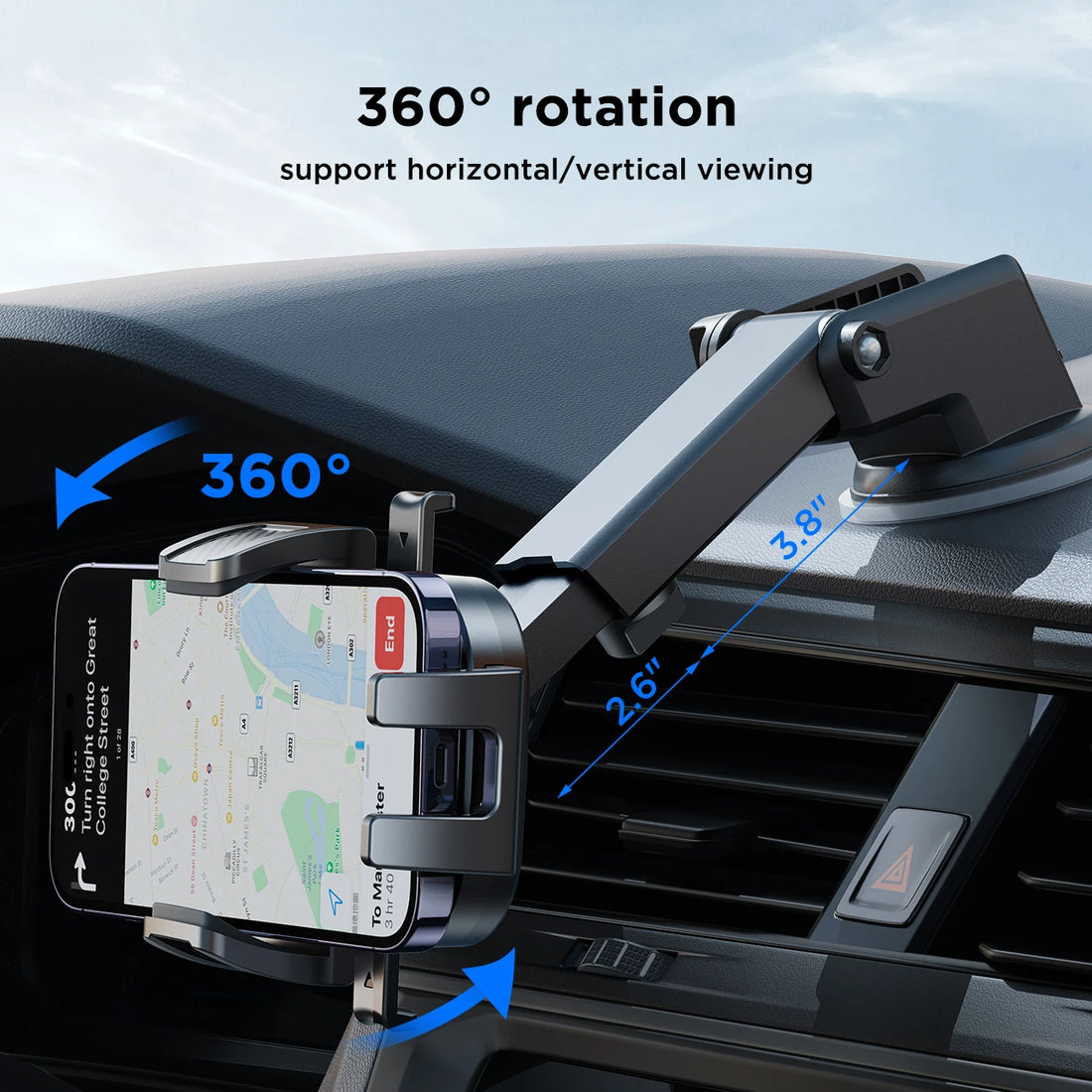 Joyroom Suction Cup Car Phone Mount – Dashboard or Windshield – image 3