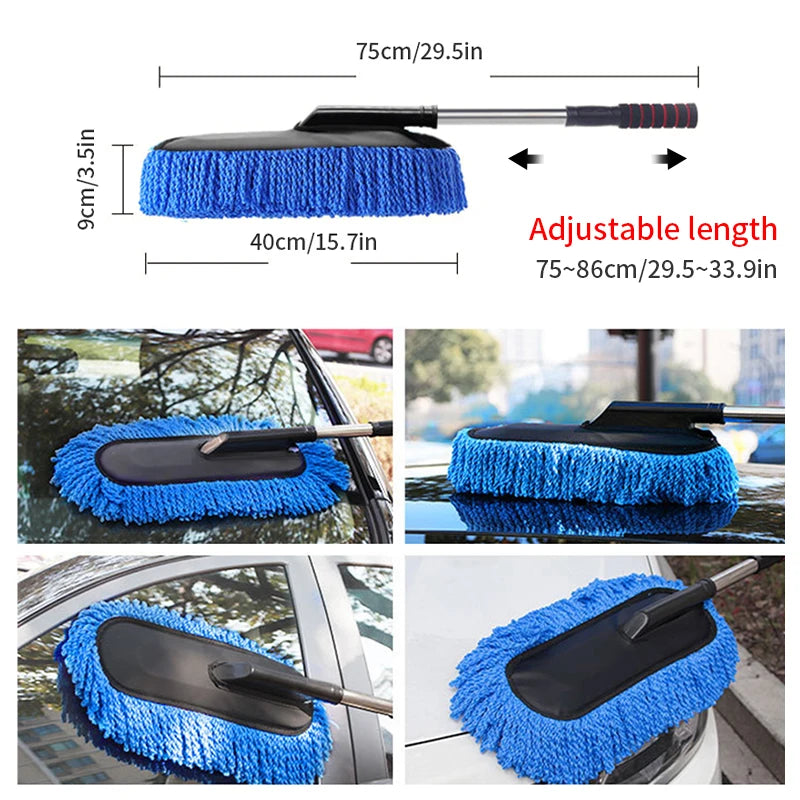 SEAMETAL Microfiber Car Wash Mop & Duster Kit – Extendable Handle – image 2