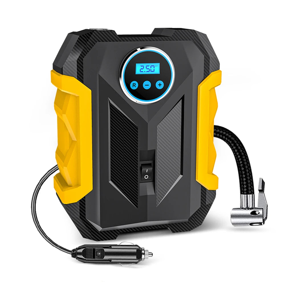 Carsun 150Psi 12V Inflator: Digital Display, Led Light, Smart Tire Pressure, 3m Cord - for Cars, Bikes, Balls